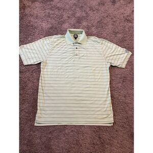 FootJoy Golf‎ Mens Large Green Stripe Polo Stretch Performance Athletic